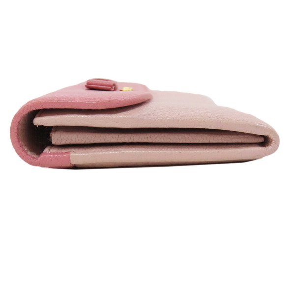 miu miu Ribbon Long Wallet Leather Women's - Picture 3 of 11